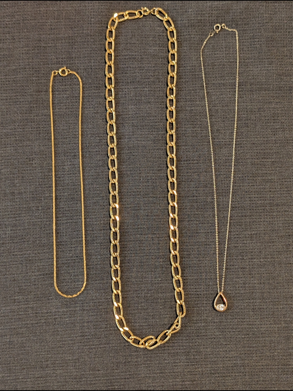 Gold Tone Chain Necklace Bundle - Gold